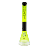 MAV Glass 18" Two-tone Zebra Beaker Bong in Neon Yellow & Black with 5mm Thickness