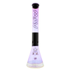 MAV Glass 18" Purple Two-tone Zebra Beaker Bong with Thick Glass and Deep Bowl