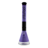 MAV Glass - 18" Two-tone Zebra Beaker Bong in Purple Milk, Front View, 50mm Diameter