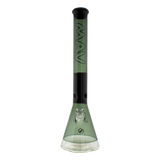 MAV Glass - 18" Two-tone Zebra Beaker Bong, Smoke Variant, Front View