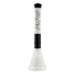 MAV Glass 18" Two-tone Zebra Beaker Bong with thick 5mm glass and 50mm diameter, front view on white background