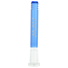 MAV Glass Maverick Ink Blue Downstem - 18mm to 14mm, 4" Length, Front View on White Background