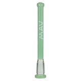 MAV Glass Maverick Showerhead Downstem in Seafoam - 18mm to 14mm joint size, front view on white background