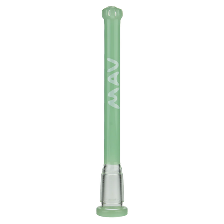 MAV Glass Maverick Showerhead Downstem in Seafoam - 18mm to 14mm joint size, front view on white background