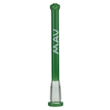 MAV Glass - 18mm to 14mm Showerhead Downstem in Green, Front View