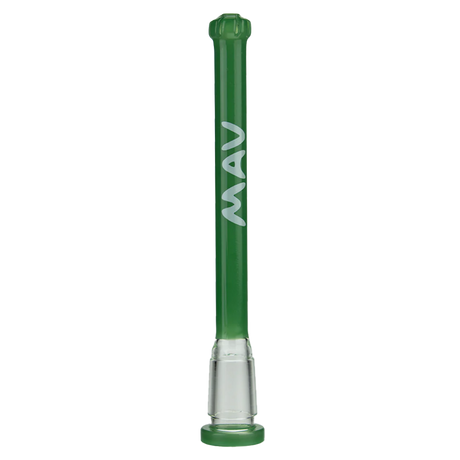 MAV Glass - 18mm to 14mm Showerhead Downstem in Green, Front View
