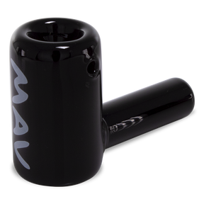 MAV Glass - 2.5" Mini Hammer Hand Pipe in Black - Durable Borosilicate - Side View
