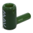 MAV Glass - Forest Green Mini Hammer Hand Pipe, 2.5" Borosilicate, Angled Side View