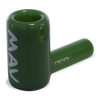 MAV Glass - Forest Green Mini Hammer Hand Pipe, 2.5" Borosilicate, Angled Side View