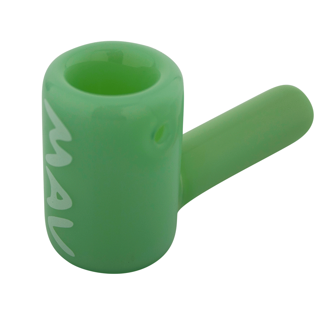 MAV Glass - Seafoam Mini Hammer Hand Pipe, 2.5" Borosilicate Glass, Isolated View