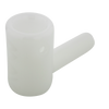 MAV Glass - White 2.5" Mini Hammer Hand Pipe in Borosilicate Glass - Top Angle View