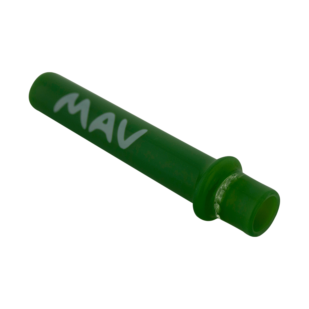 MAV Glass Maverick - 4'' Forest Green One Hitter Beaker Design - Angled View