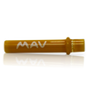 MAV Glass Maverick 4'' One Hitter in Orange, Beaker Design, Front View on White Background
