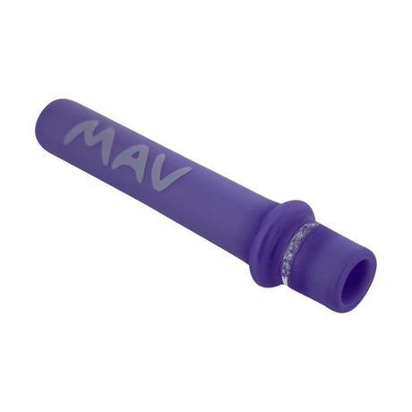 MAV Glass Maverick - 4'' One Hitter in Purple with Beaker Design - Angled View