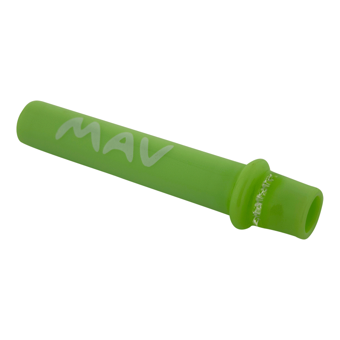 MAV Glass - 4'' Slime Green One Hitter Pipe, Beaker Design, Compact for Easy Travel