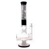 MAV Glass - 17" Maverick 5 Line Shower Head Inline Bong in Black - Front View