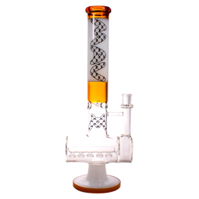 MAV Glass - 17" Maverick Glass Bong with 5 Line Shower Head Inline in Gold Variant