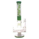MAV Glass Maverick - 17" Bong with 5 Line Shower Head Inline in Seafoam, Glass on Glass Joint