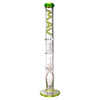 MAV Glass 9mm Straight Tube Bong with Double UFO Percs, Heavy Wall and 18mm to 14mm Joint