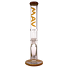 MAV Glass 17.5" Straight Tube Bong with UFO Percolator in Butter Color - Front View