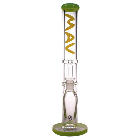 MAV Glass 9mm Straight Tube Bong with UFO Percolator and Heavy Wall Design, Front View