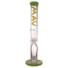 MAV Glass 9mm Straight Tube Bong with UFO Percolator and Heavy Wall Design, Front View