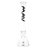 MAV Glass 18" Beaker Bong in Black, 9mm Thick Heavy Wall, Front View on White Background
