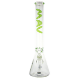 green maverick glass 9mm thick beaker bong