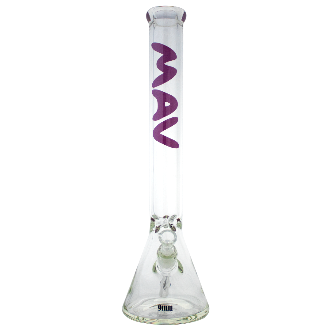 purple maverick glass 9mm thick beaker bong