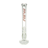 MAV Glass - 18" 9mm Thick Straight Tube Bong Front View on Seamless Background