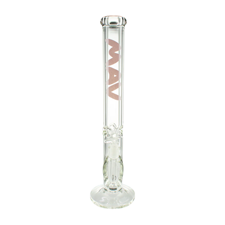 MAV Glass - 18" 9mm Thick Straight Tube Bong Front View on Seamless Background