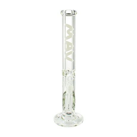 MAV Glass - 9mm Thick Straight Tube Bong, 18" Height, Front View on White Background