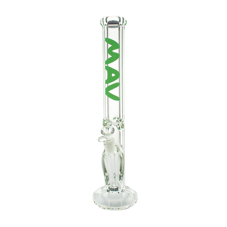 MAV Glass - 18" 9mm Thick Straight Tube Bong in Green with Heavy Wall Glass