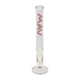MAV Glass - 9mm Thick Straight Tube Bong in Purple - Front View on White Background