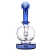 MAV Glass - Blue Bulb Rig with Glass on Glass Joint, Beaker Design, 7" Height - Front View