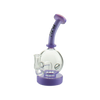 MAV Glass - Purple Bulb Rig with Glass on Glass Joint, 7" Beaker Design, Side View