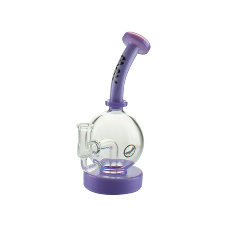 MAV Glass - Purple Bulb Rig with Glass on Glass Joint, 7" Beaker Design, Side View