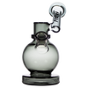 MAV Glass - Black Bulb Sidecar Rig with 14mm Joint, Front View on White Background