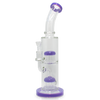 MAV Glass - Double Chamber Dab Rig with Purple Accents - Front View