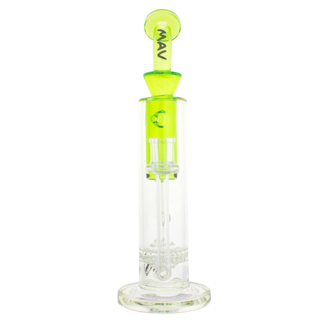 MAV Glass - Eureka Honeyball Disc Rig in Ooze - Front View on White Background