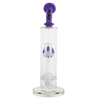 MAV Glass Eureka Honeyball Disc with Ball Rig in Purple, 11" Tall, 14mm Joint, Front View
