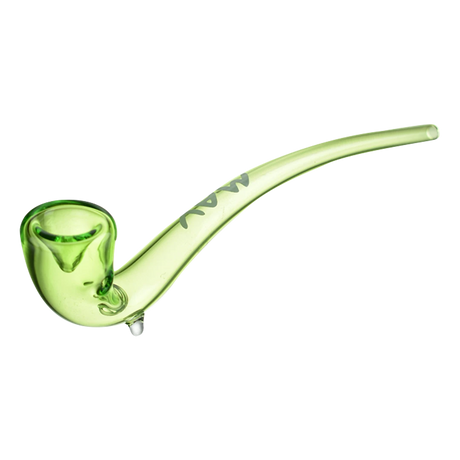 MAV Glass - 10" Borosilicate Gandalf Pipe in Ooze Green with Deep Bowl - Side View