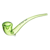 MAV Glass - 10" Borosilicate Gandalf Pipe in Ooze Green with Deep Bowl - Side View