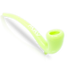 MAV Glass - Slime Green Gandalf Pipe, 10" Borosilicate Glass, Angled Side View