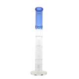 MAV Glass - Honeycomb to UFO Straight Bong in Blue, Front View, 18-19mm Joint