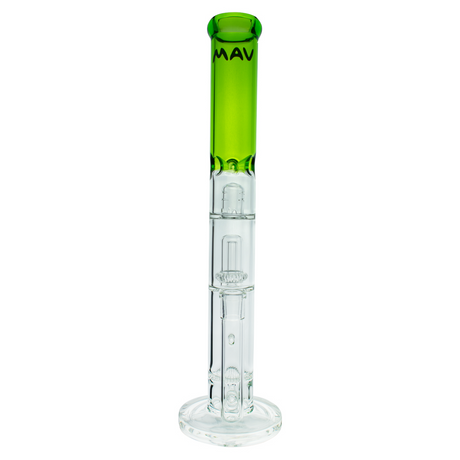 MAV Glass - Honeycomb to UFO Straight Bong with 18-19mm Joint Size, Front View on White