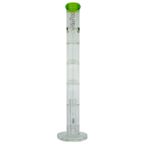 MAV Glass - Honeycomb to UFO Straight Bong with 18-19mm Joint, Front View on White Background