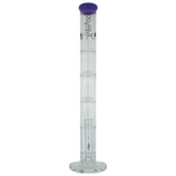 MAV Glass - Honeycomb to UFO Straight Bong in Purple, Front View, 18-19mm Joint