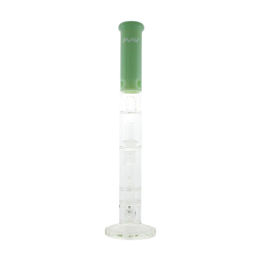 MAV Glass - Honeycomb to UFO Straight Bong in Seafoam, Front View with 18-19mm Joint