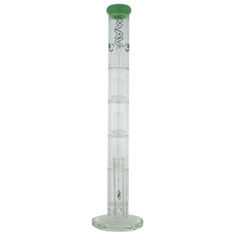 MAV Glass - Honeycomb To UFO Straight Bong in Seafoam, Front View, 18-19mm Joint